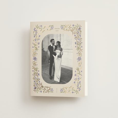Foil-Pressed Folded Wedding Thank You Cards