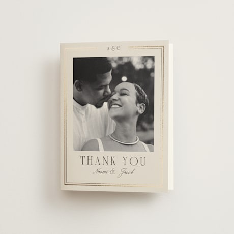 Foil-Pressed Folded Wedding Thank You Cards