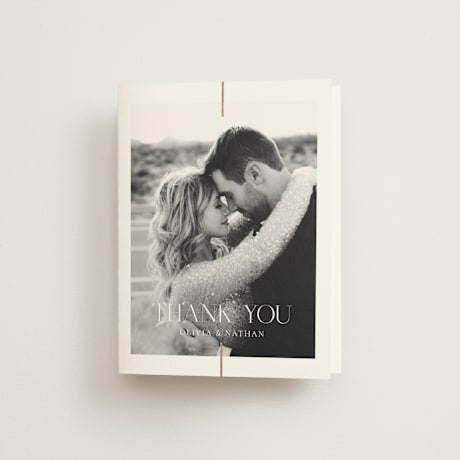 Foil-Pressed Folded Wedding Thank You Cards