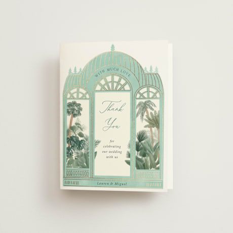 Foil-Pressed Folded Wedding Thank You Cards