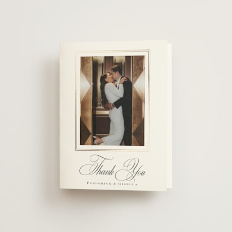 Foil-Pressed Folded Wedding Thank You Cards