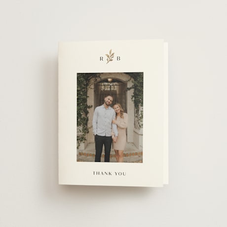 Foil-Pressed Folded Wedding Thank You Cards