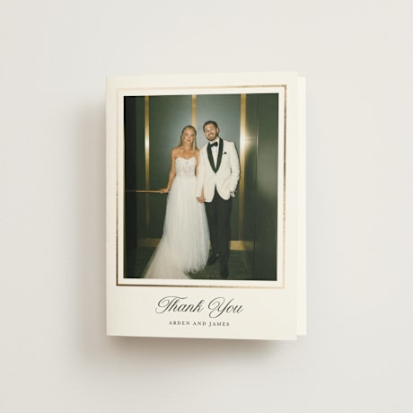 Foil-Pressed Folded Wedding Thank You Cards