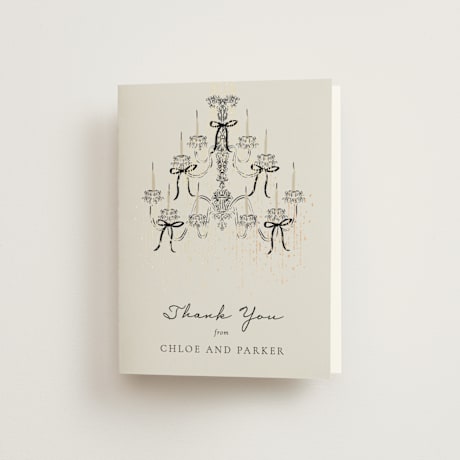 Foil-Pressed Folded Wedding Thank You Cards