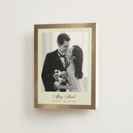 Foil-Pressed Folded Wedding Thank You Cards