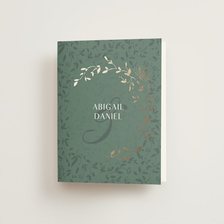 Foil-Pressed Folded Wedding Thank You Cards