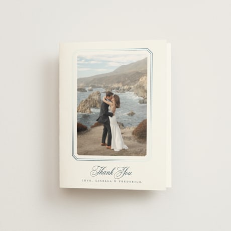Foil-Pressed Folded Wedding Thank You Cards