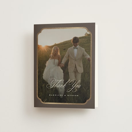 Foil-Pressed Folded Wedding Thank You Cards