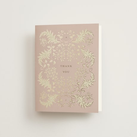 Foil-Pressed Folded Wedding Thank You Cards