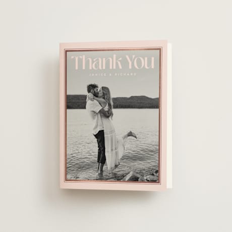 Foil-Pressed Folded Wedding Thank You Cards