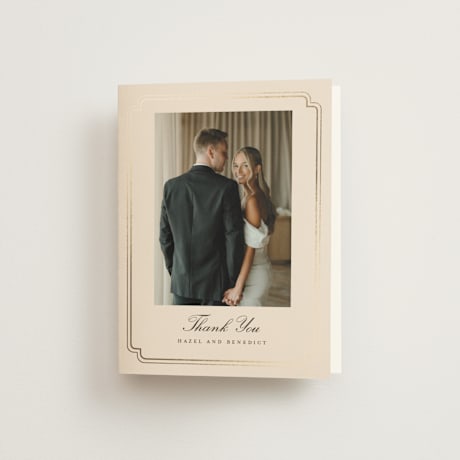 Foil-Pressed Folded Wedding Thank You Cards