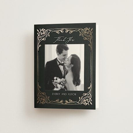 Foil-Pressed Folded Wedding Thank You Cards