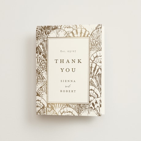 Foil-Pressed Folded Wedding Thank You Cards