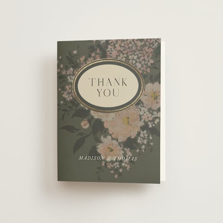Foil-Pressed Folded Wedding Thank You Cards