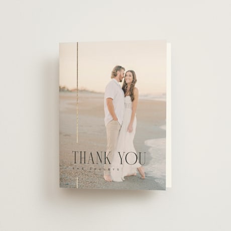 Foil-Pressed Folded Wedding Thank You Cards