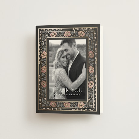 Foil-Pressed Folded Wedding Thank You Cards