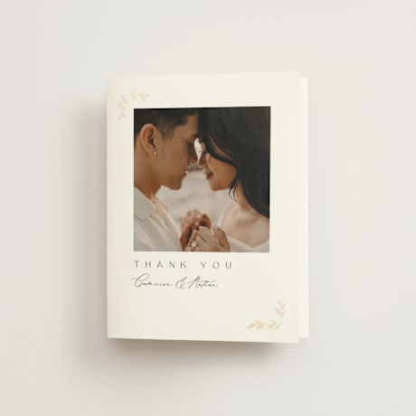 Foil-Pressed Folded Wedding Thank You Cards
