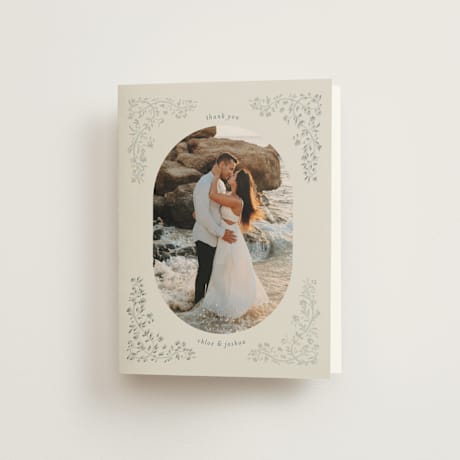 Foil-Pressed Folded Wedding Thank You Cards