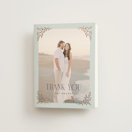 Foil-Pressed Folded Wedding Thank You Cards