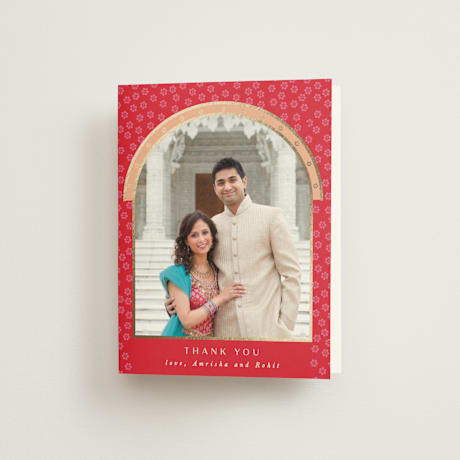 Foil-Pressed Folded Wedding Thank You Cards