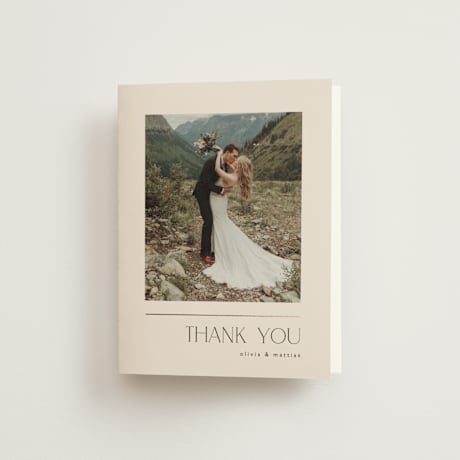 Foil-Pressed Folded Wedding Thank You Cards