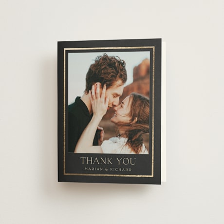 Foil-Pressed Folded Wedding Thank You Cards