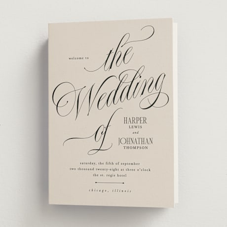 Religious and Cultural Folded Wedding Programs