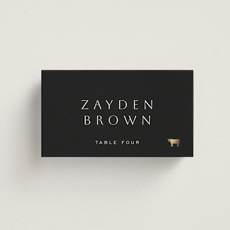 Foil-Pressed Place Cards - Beef
