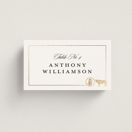 Foil-Pressed Place Cards - Beef