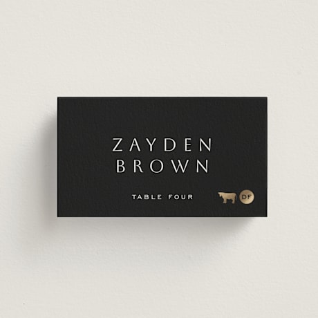 Foil-Pressed Place Cards - Beef