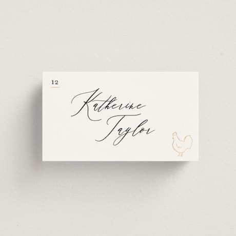 Foil-Pressed Place Cards - Chicken