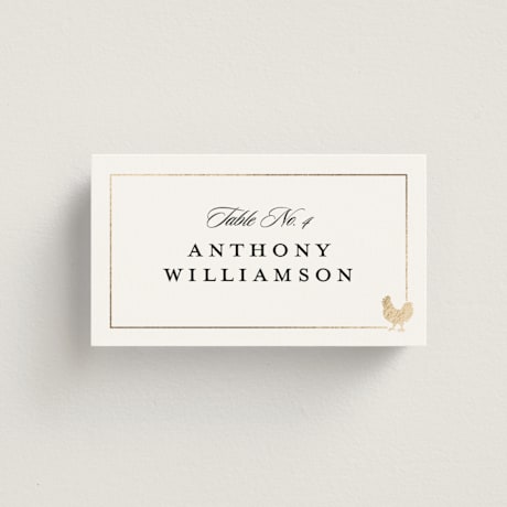 Foil-Pressed Place Cards - Chicken