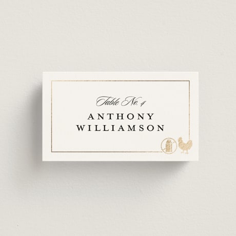 Foil-Pressed Place Cards - Chicken