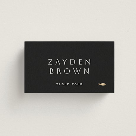 Foil-Pressed Place Cards - Fish