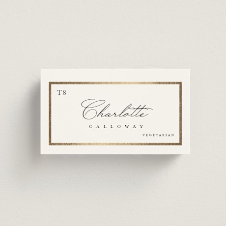 Foil-Pressed Place Cards - Vegetarian