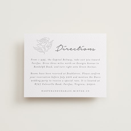 Letterpress Direction Cards