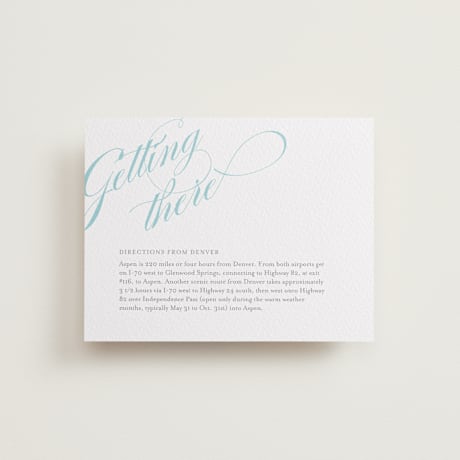 Letterpress Direction Cards