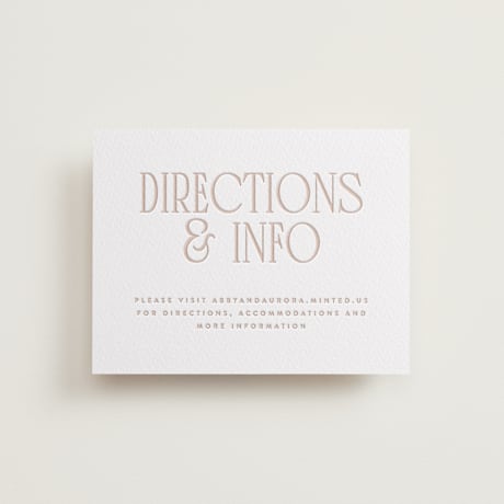 Letterpress Direction Cards