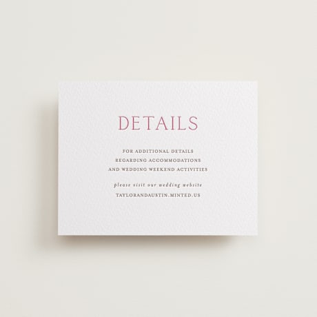Letterpress Direction Cards