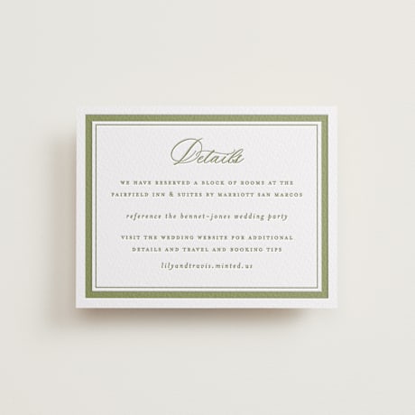 Letterpress Direction Cards