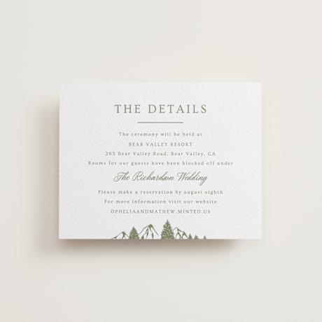 Letterpress Direction Cards