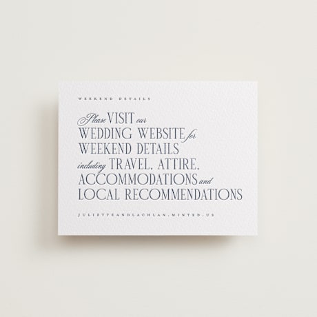 Letterpress Direction Cards