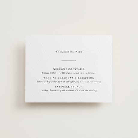 Letterpress Direction Cards