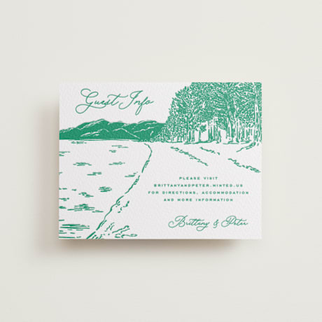 Letterpress Direction Cards