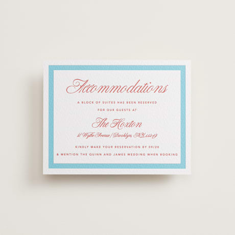 Letterpress Direction Cards