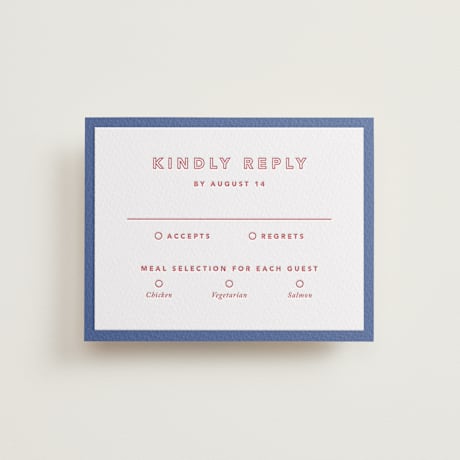 Letterpress Bar and Bat Mitzvah RSVP Cards