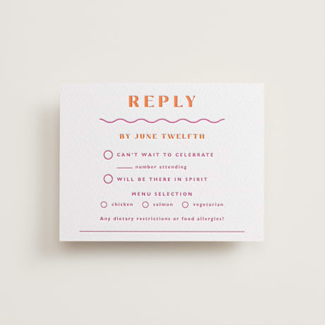 Letterpress Bar and Bat Mitzvah RSVP Cards