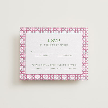 Letterpress Bar and Bat Mitzvah RSVP Cards