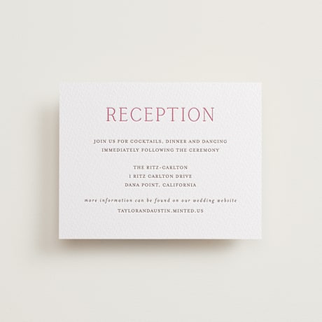 Letterpress Reception Cards