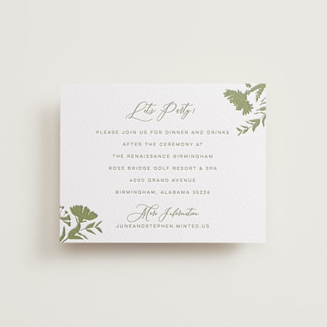 Letterpress Reception Cards